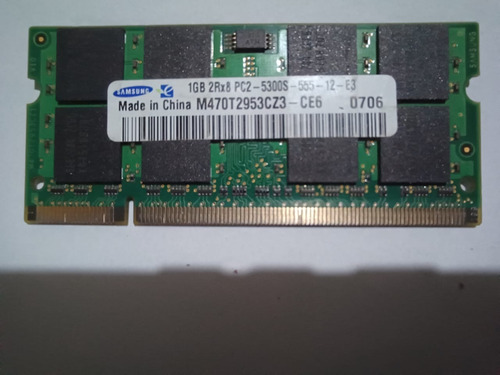 Memoria Samsung 1g 2rx8 Pc2-5300s--555-12 Para Laptop