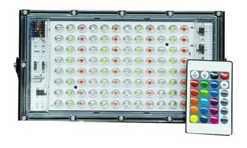 Reflector Led Mafi 50w 110v Rgb Rectangular Tipo Ladrillo