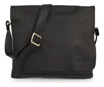 Comprar Morral Bandolera Cuero Unisex Briganti Correa - Acc60886 Color Negro Diseño De La Tela Liso