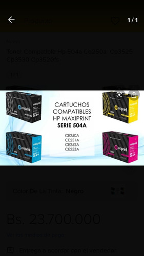 Toner Ce250a Al Ce 253a Maxiprint Genéricos 100% Garantizado