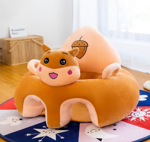 Bebé Sillón Soporte Sentar Dinosaurio Perrito Cerdito Conejo Café