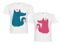 Comprar Pack Poleras Parejas Día Enamorados Cocodrilo Personalizada