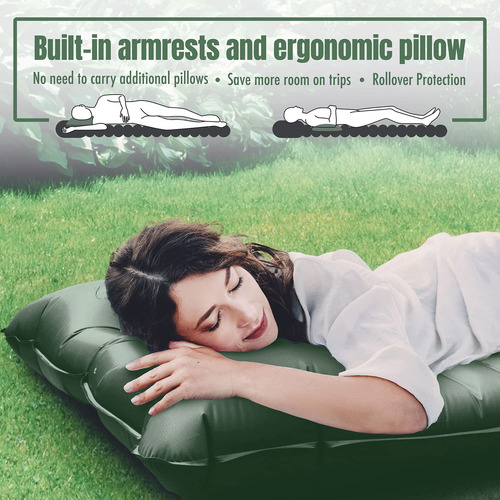 Colchón De Aire Para Acampar Con Almohada Y Reposabrazos