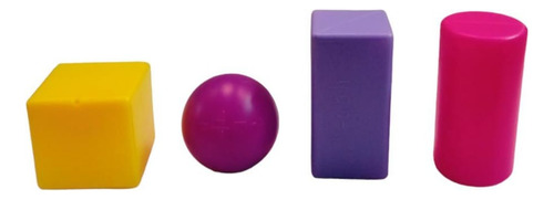 Juego Didáctico Cuerpos Geometricos De Plástico, C/8 Piezas