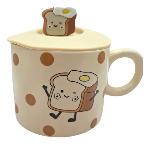 Taza Anime 400 Ml - Ideal Para Café Y Té Beige Pan