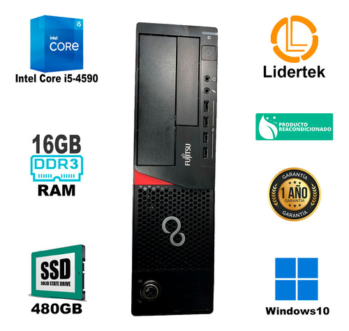 Pc Computadora Core I5 - 16gb Ram - 480gb Ssd Win10 Wifi (Reacondicionado)