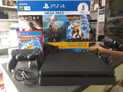 Ps4 Pro 1tb Seminovo + 2 Jogos Físicos Brinde Garantia Nf