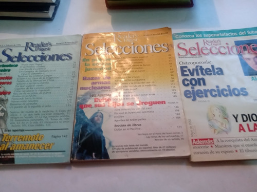 Revista Selecciones Readers Digest Lote De 3 Revistas
