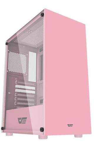 Gabinete Gamer Aigo Darkflash Dk100, Mid-t Lat De Vidro Pink Cor Rosa