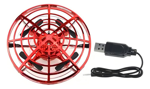 Quadricoptero Ufo Sensor Mini Drone Luz Led Vermelho