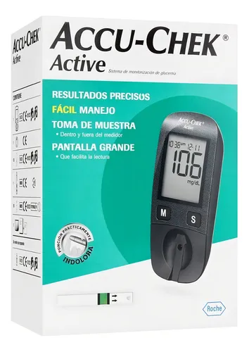 comprar Accu Chek Glucómetro Active Con 10 Tiras Y 10 Lancetas Color Sin color