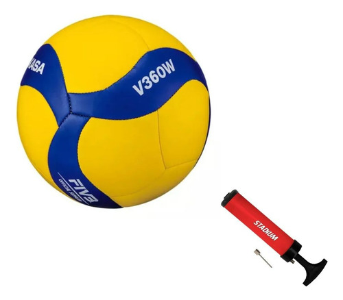 Bola De Vôlei Mikasa V360w Couro Artificial Cor+ Bomba