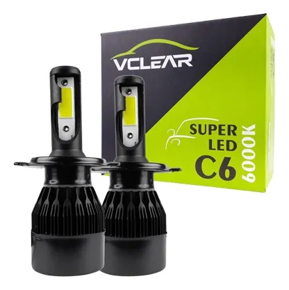Kit Super Led H4 C6 Plus Ultra 12v 24v 6000k 7800 Lumens