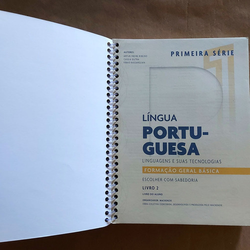 Livro Língua Portuguesa Linguagens E Suas Tecnologias Formação Básica Escolher Com Sabedoria Livro 2 Primeira Série Ensino Médio 2a Ed. 2024 Mackenzie (Usado)