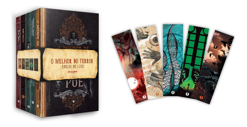 Kit O Melhor do Terror em edição de luxo: 5 livros em capa dura + 5 marcadores exclusivos, de Shelley, Mary. Book One Editora, capa dura em português, 2021