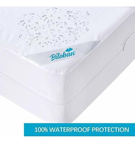 Protector De Colchón Con Cremallera Biloban, Impermeable,