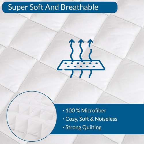 Royale Linens Protector De Colchón Tamaño Queen - Funda De C