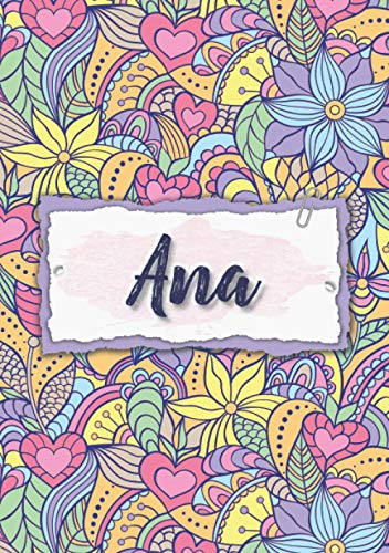 Ana: Cuaderno A5 | Nombre Personalizado Ana | Regalo De Cump