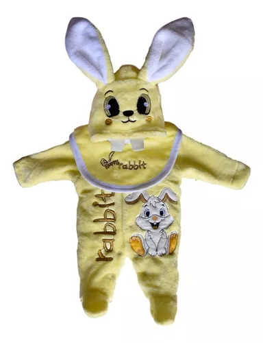 Body de bebé niña con estampado de conejo para bebé, conjunto de diadema  para niñas (blanco, 0-3 meses)