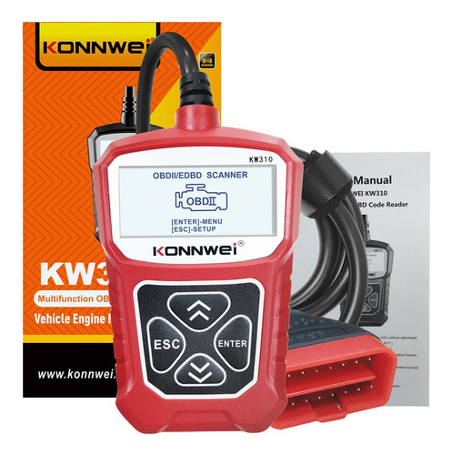 Escaner Lector De Fallas Automotriz Konnwei Obd2 Universal