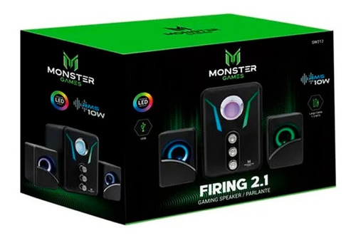 Subwoofer Monster Games Firing 2.1 - Malik 