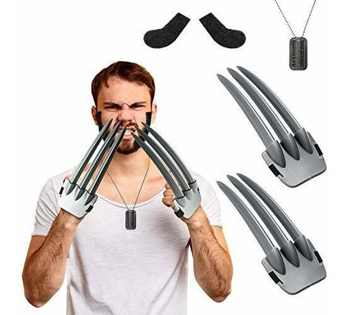 Imagen 5 de 7 de Versrh - Disfraz De Cosplay De 5 Garras De Wolverine, Juego