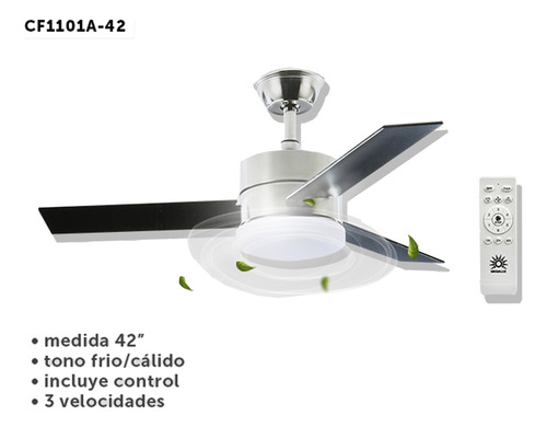 Ventiladores De Techo 42in 3 Vel De Luz Cálida/fría 2 Pack