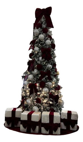 Arbol De Navidad 3.35cm Con Luces Y Decoracion