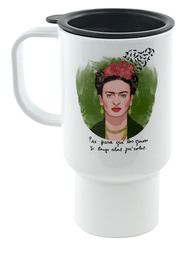 Jarro Termico Frida Kahlo Alas Para Volar Frases