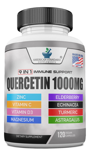 Quercetina 1000 Mg, Zinc 30 Mg, Vitamina C 750 Mg, Vitamina