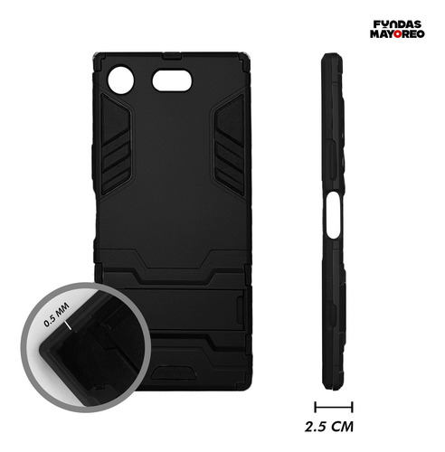 Funda Iron Para Xperia Xz Case Carcasa Antishock Celular Negro