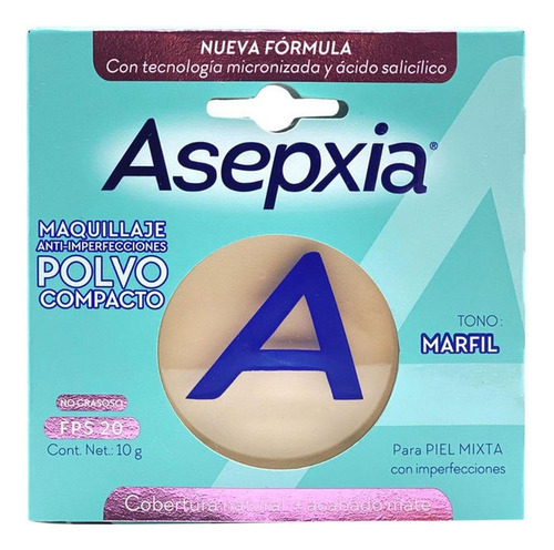 Asepxia Maquillaje Polvo Marfil 10 G 