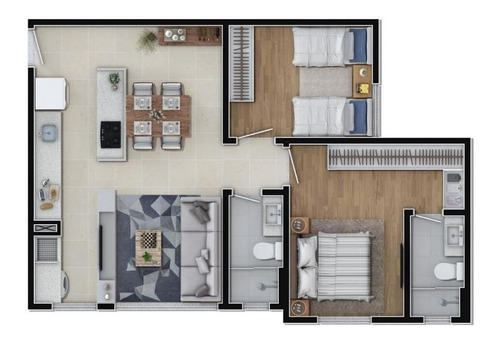 Apartamento Em Dom Bosco, Itajaí/sc De 63m² 2 Quartos À Venda Por R$ 270.800,00 - Ap523121