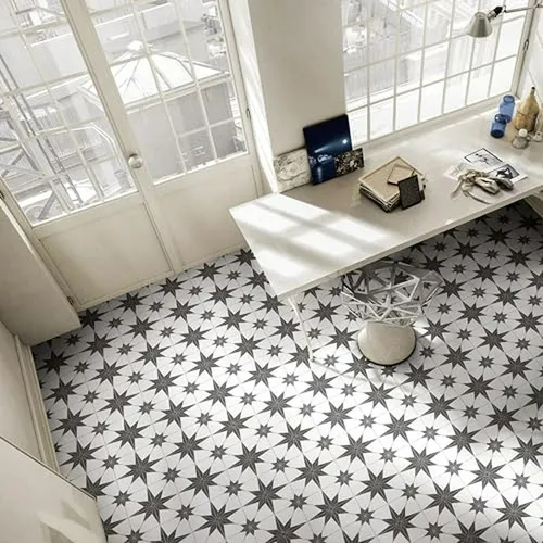 Porcelanato Stella Nero 9-3/4 X 9-3/4 Para Piso Y Pared