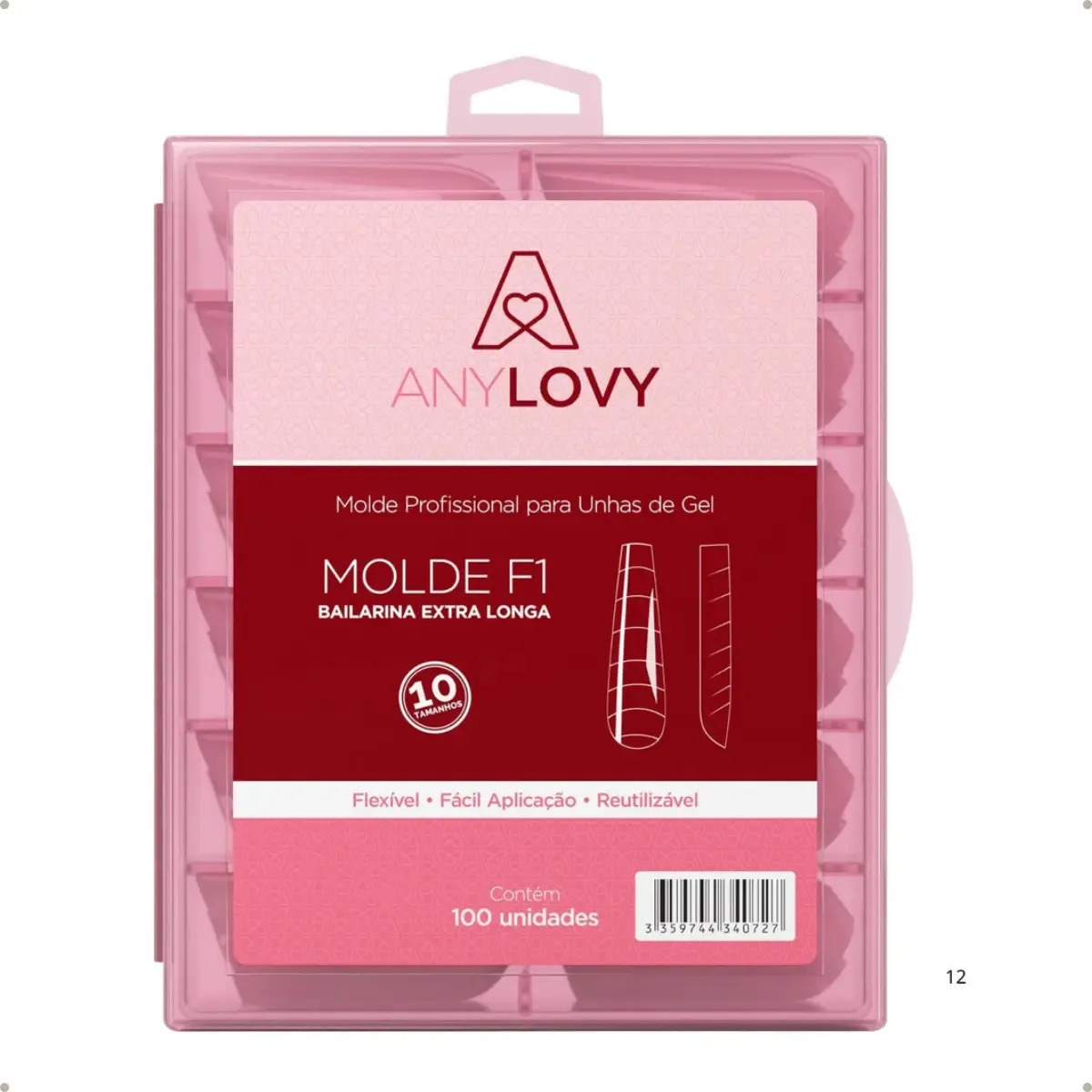 Moldes Para Unhas Esculpidas Anylovy Anny Love Bailarina Extra Longa