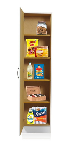 Armario Mueble Organizador Melamina Despensero 180 Cm Blanco