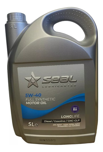 Aceite Seal Packx4 Full Semisintetico 5w40 X 5 Litros Impor
