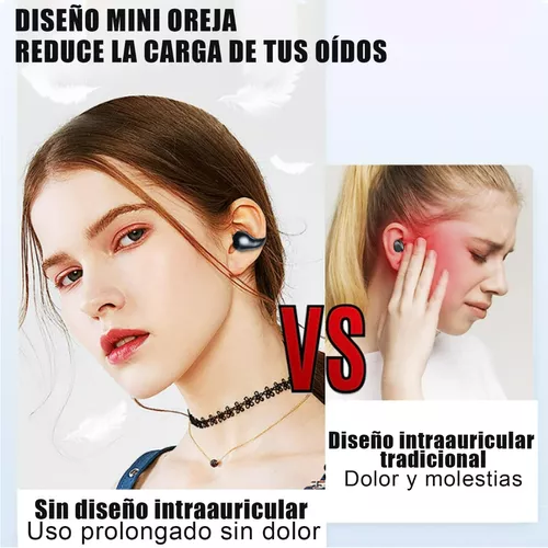 Comprar Nuevo auricular de conducción ósea Bluetooth 5,2 Clip en la oreja  pendiente auriculares inalámbricos auriculares deportivos gancho en la  oreja con micrófono