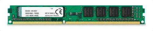 Memoria RAM ValueRAM color verde 4GB 1 Kingston KVR16N11S8/4WP