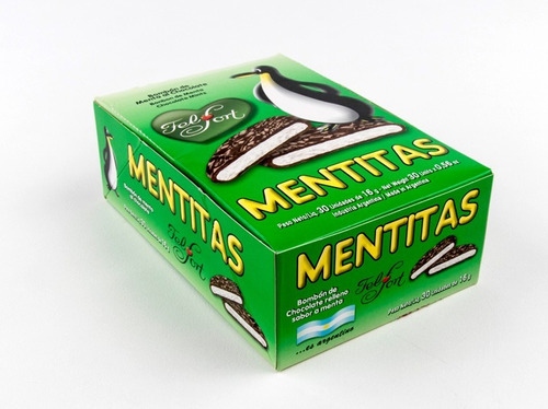 Imagen 1 de 3 de Mentitas Felfort de Chocolate relleno de Menta con 30 unidades 480 g