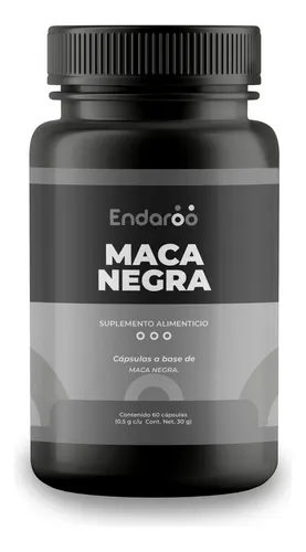 comprar Maca Negra Orgánica 100% Pura Con 60 Cápsulas Sabor Sin Sabor