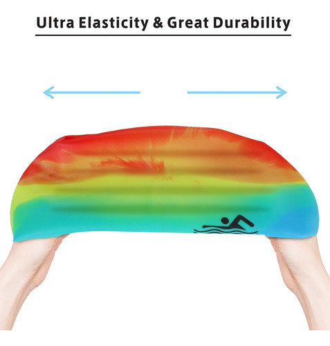 Silicone Swim Cap Moda Unisex Impermeável #2