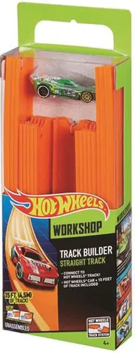 Auto De Vía Recta Hot Wheels Track Builder De 15 Pies