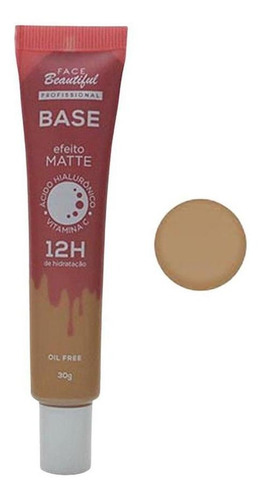 Base Líquida 12 Horas Matte Cor Marrom 1 Face Beautiful