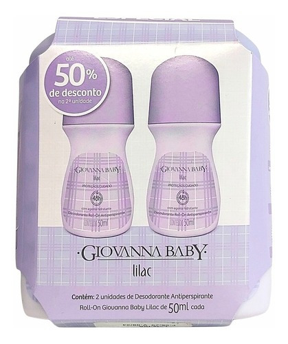 Antitranspirante roll on Giovanna Baby Antiperspirante lilac 100 ml pacote de 2 u