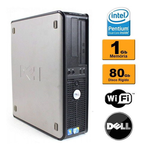 Cpu Pc Dell Optiplex Dual Core 1gb Hd 80gb Gravador Wifi