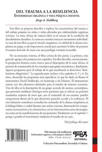 Imagen 2 de 3 de Del Trauma A La Resiliencia (jorge A. Goldberg) Ed Topía