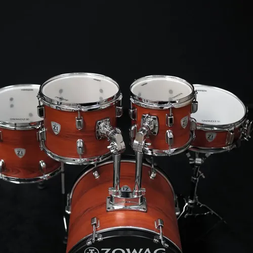 Bateria Zowag Z1 Series Dark Wood Com Bumbo 16 P Shell Pack Cor