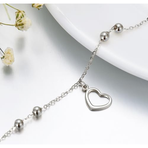 Brazalete De Corazón De Oro Real De 14 Quilates Para Mujer,