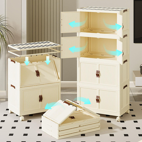 Armario De Almacenaje Plegable, Caja Organizadora M 4 Capas